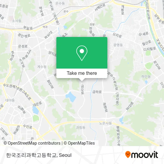 한국조리과학고등학교 map