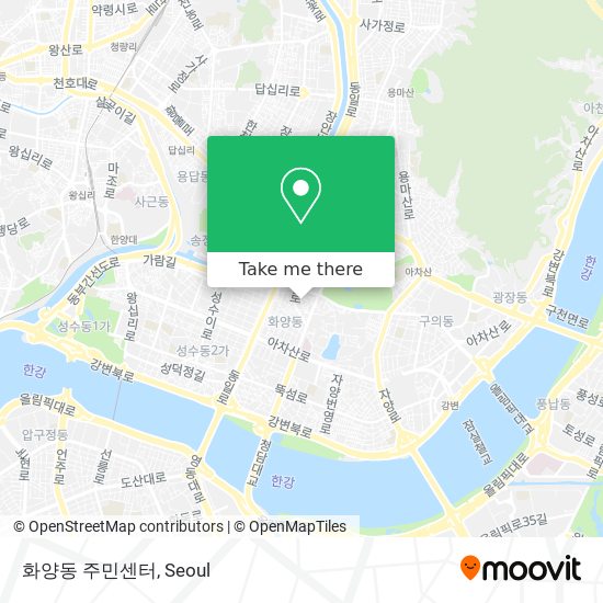 화양동 주민센터 map