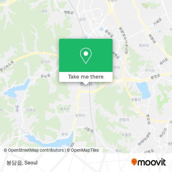 봉담읍 map