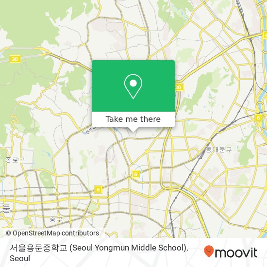 서울용문중학교 (Seoul Yongmun Middle School) map