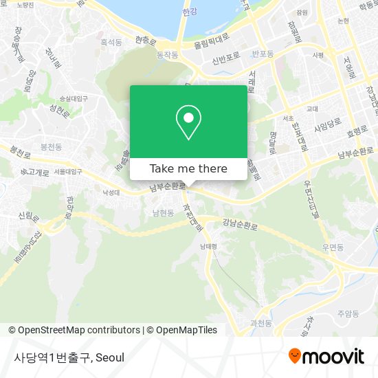 사당역1번출구 map