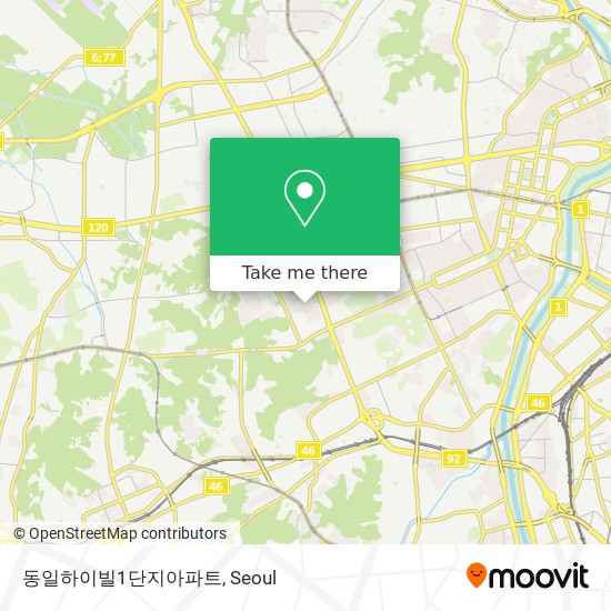 동일하이빌1단지아파트 map