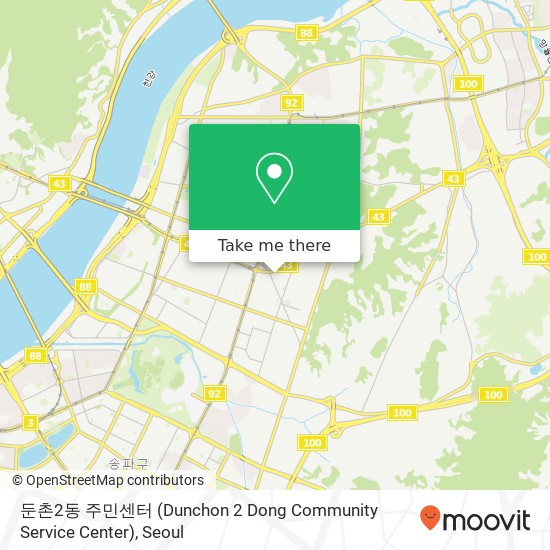 둔촌2동 주민센터 (Dunchon 2 Dong Community Service Center) map