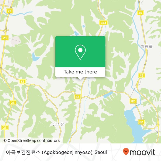 아곡보건진료소 (Agokbogeonjinnyoso) map