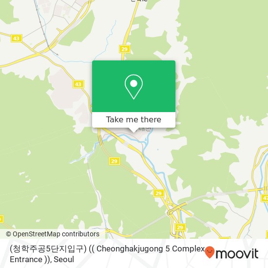 (청학주공5단지입구) (( Cheonghakjugong 5 Complex Entrance )) map
