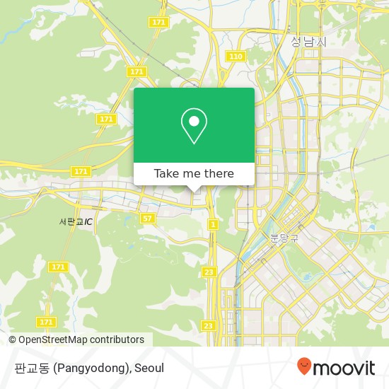 판교동 (Pangyodong) map
