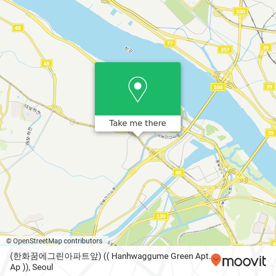 (한화꿈에그린아파트앞) (( Hanhwaggume Green Apt. Ap )) map