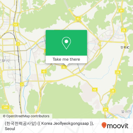 (한국전력공사앞) (( Korea Jeollyeokgongsaap )) map