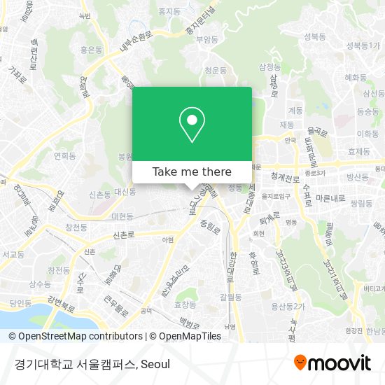 경기대학교 서울캠퍼스 map