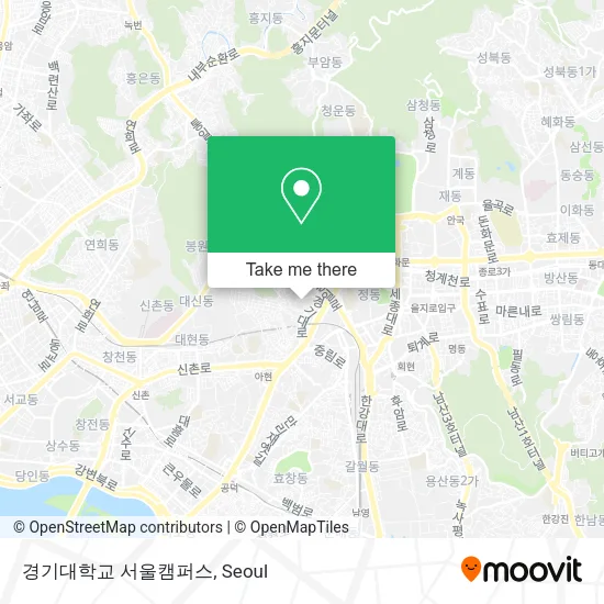 경기대학교 서울캠퍼스 map
