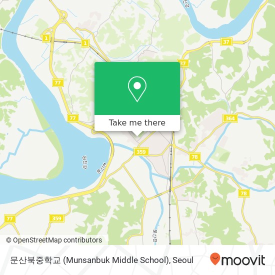 문산북중학교 (Munsanbuk Middle School) map
