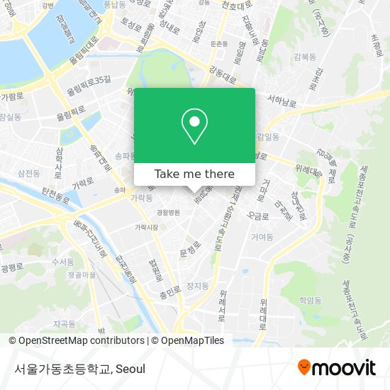 서울가동초등학교 map