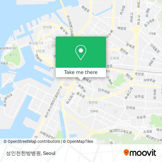 성인천한방병원 map