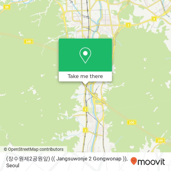 (장수원제2공원앞) (( Jangsuwonje 2 Gongwonap )) map