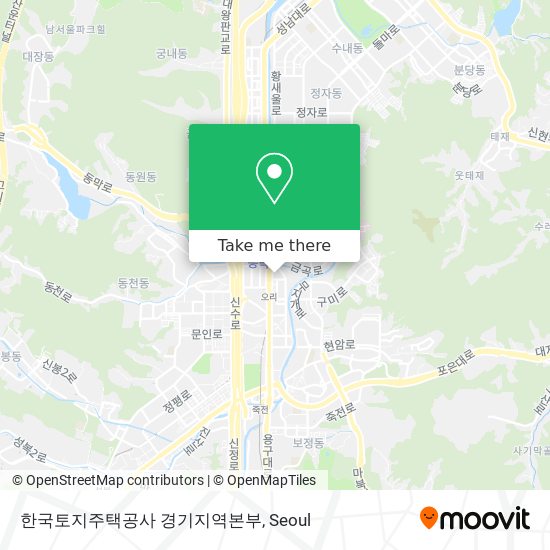 한국토지주택공사 경기지역본부 map