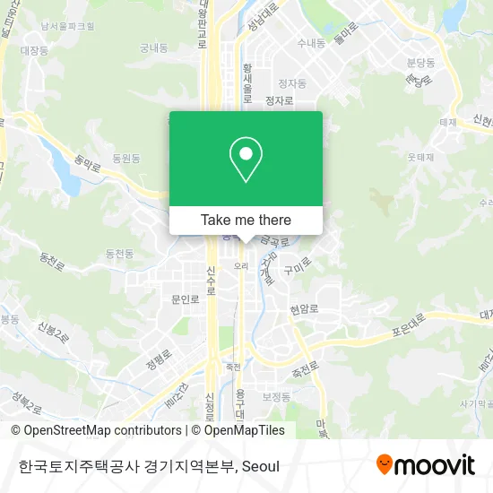 한국토지주택공사 경기지역본부 map