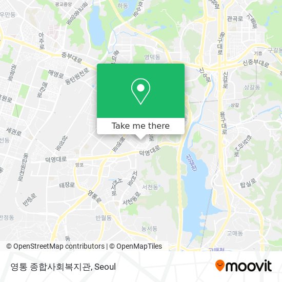 영통 종합사회복지관 map