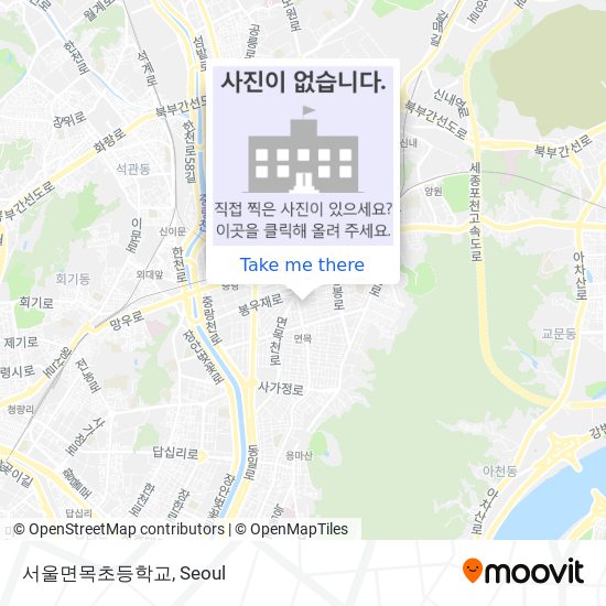 서울면목초등학교 map