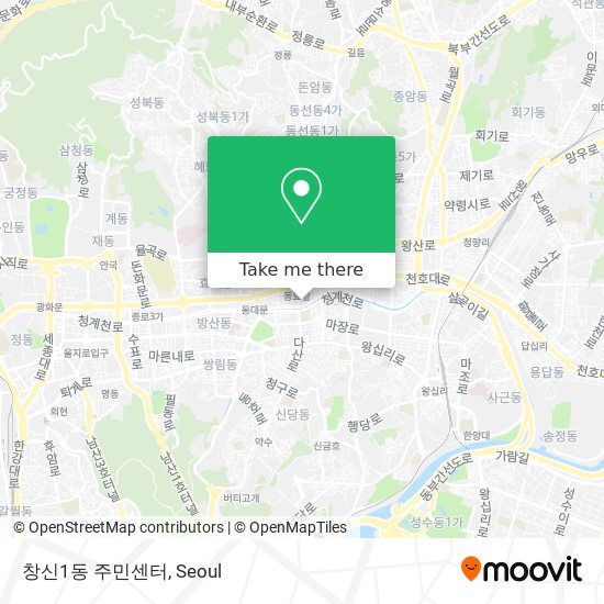 창신1동 주민센터 map