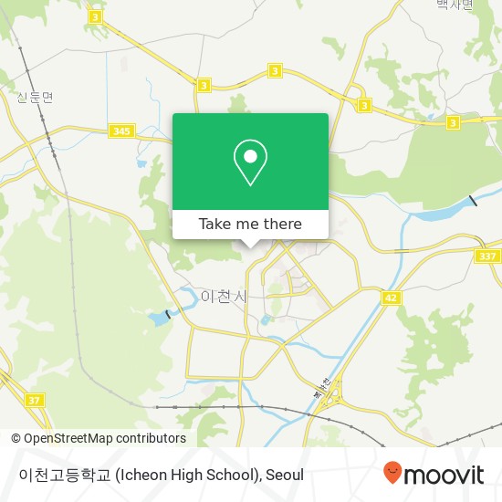 이천고등학교 (Icheon High School) map