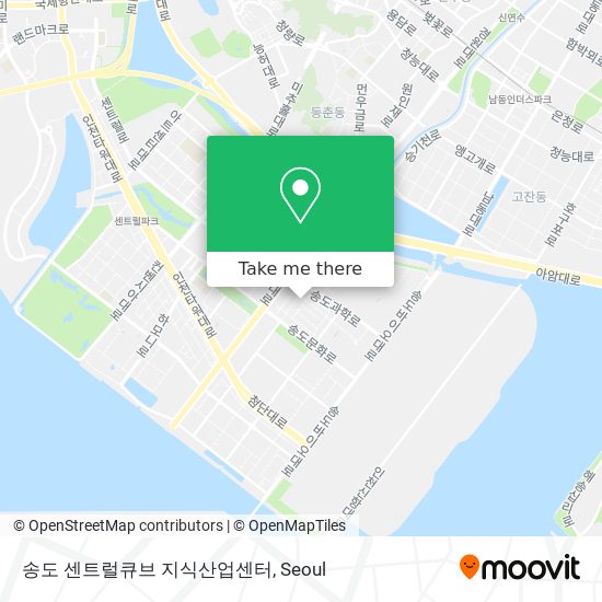 송도 센트럴큐브 지식산업센터 map