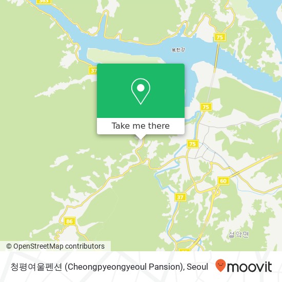 청평여울펜션 (Cheongpyeongyeoul Pansion) map