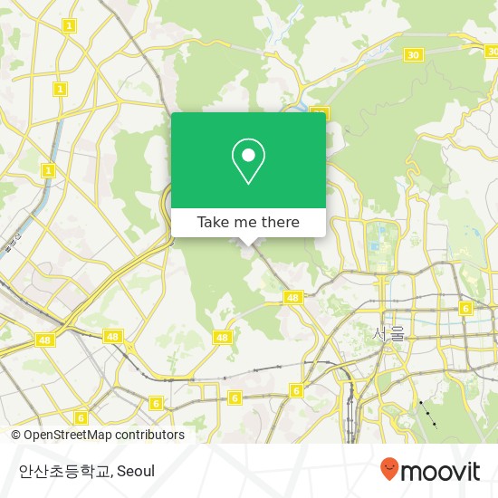 안산초등학교 map