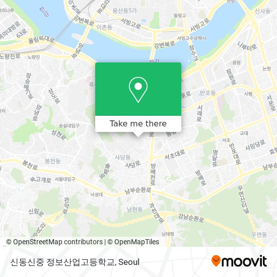 신동신중 정보산업고등학교 map