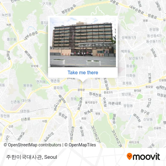 주한미국대사관 map