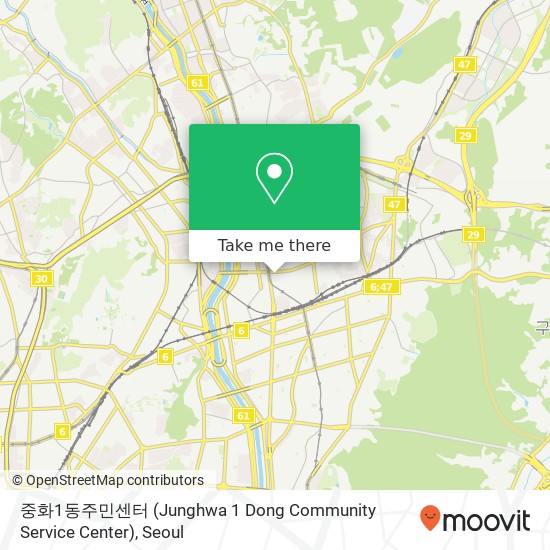 중화1동주민센터 (Junghwa 1 Dong Community Service Center) map