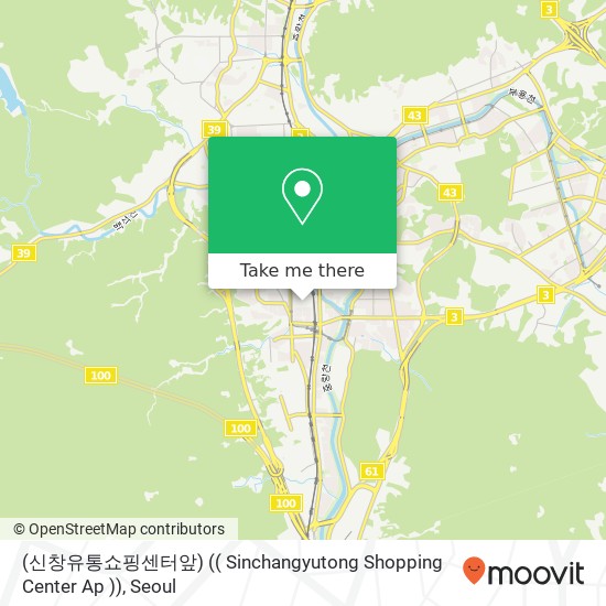 (신창유통쇼핑센터앞) (( Sinchangyutong Shopping Center Ap )) map