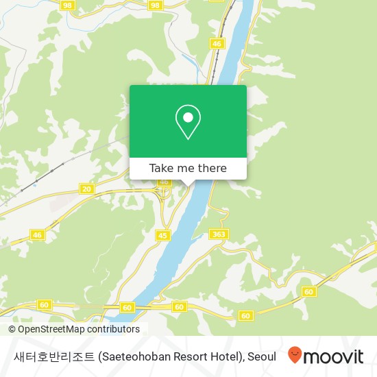 새터호반리조트 (Saeteohoban Resort Hotel) map