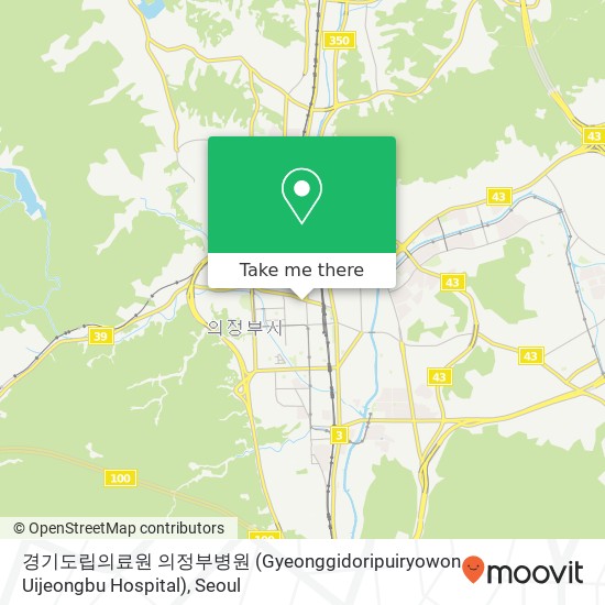 경기도립의료원 의정부병원 (Gyeonggidoripuiryowon  Uijeongbu Hospital) map