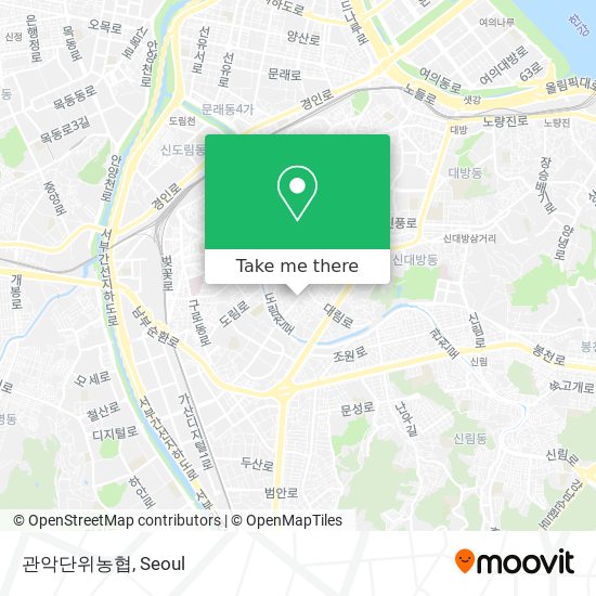 관악단위농협 map