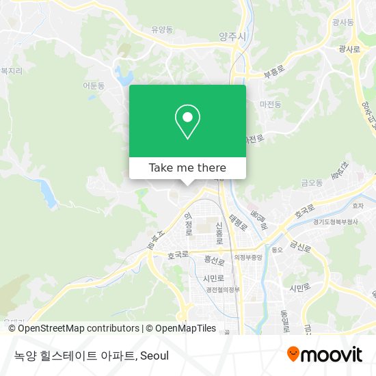 녹양 힐스테이트 아파트 map