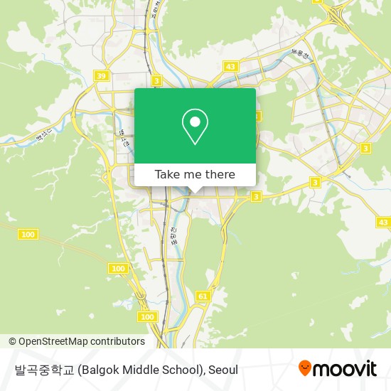 발곡중학교 (Balgok Middle School) map