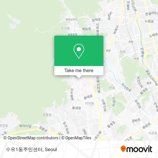 수유1동주민센터 map