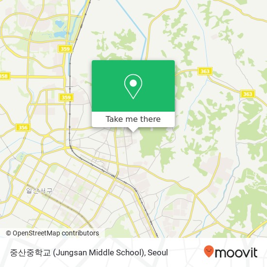 중산중학교 (Jungsan Middle School) map