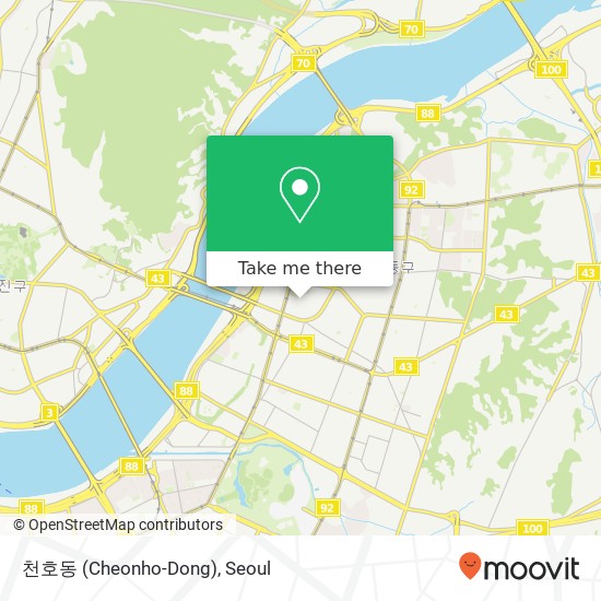 천호동 (Cheonho-Dong) map