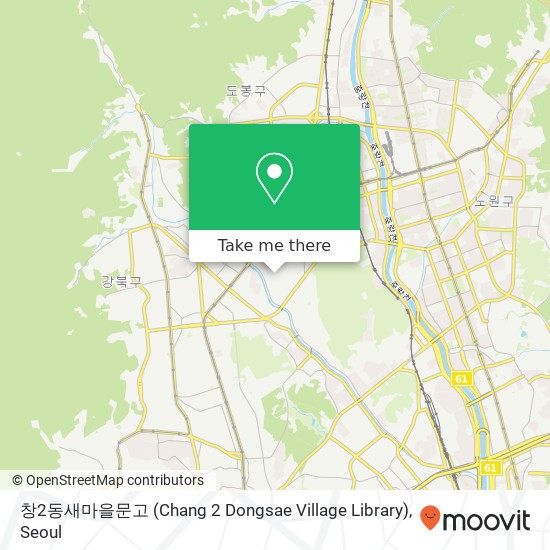 창2동새마을문고 (Chang 2 Dongsae Village Library) map