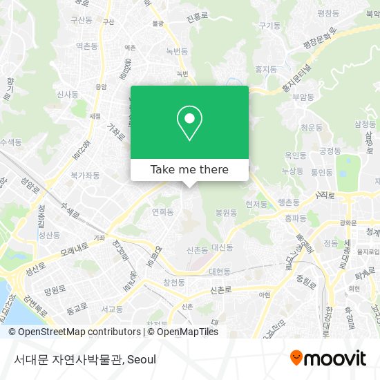 서대문 자연사박물관 map