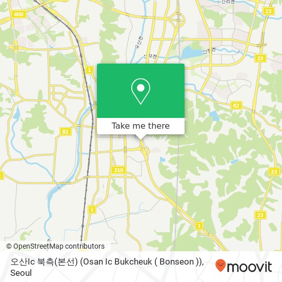 오산Ic 북측(본선) (Osan Ic Bukcheuk ( Bonseon )) map