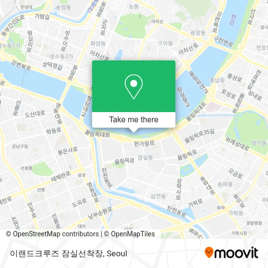 이랜드크루즈 잠실선착장 map