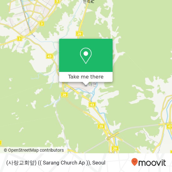 (사랑교회앞) (( Sarang Church Ap )) map