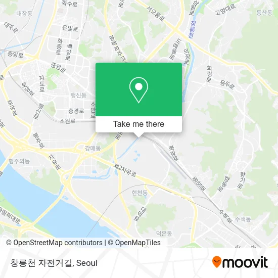 창릉천 자전거길 map