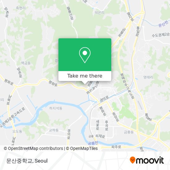 문산중학교 map