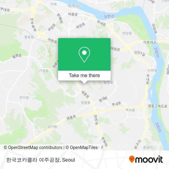 한국코카콜라 여주공장 map