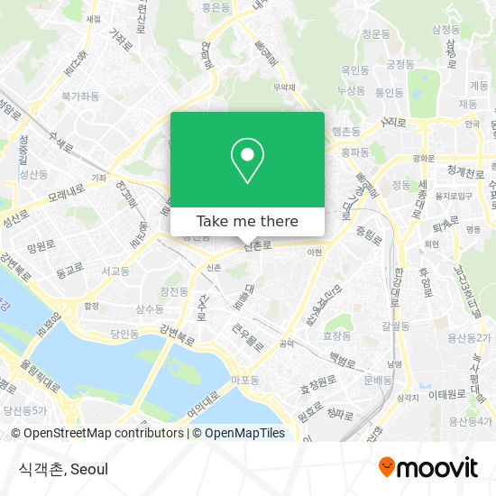 How to get to 식객촌 in 서대문구, 서울시 by Subway or Bus | Moovit