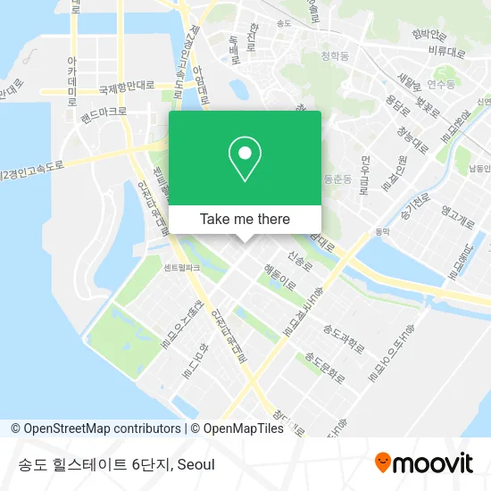 송도 힐스테이트 6단지 map