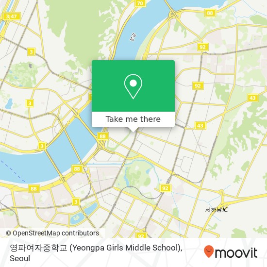 영파여자중학교 (Yeongpa Girls Middle School) map